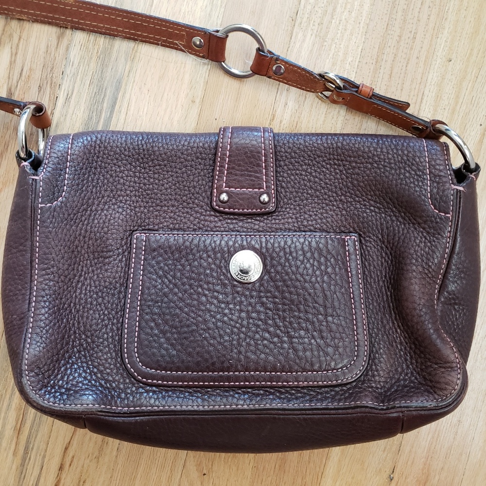 Coach Vintage Shoulder Bag Pebbled Leather - Picture 3 of 8
